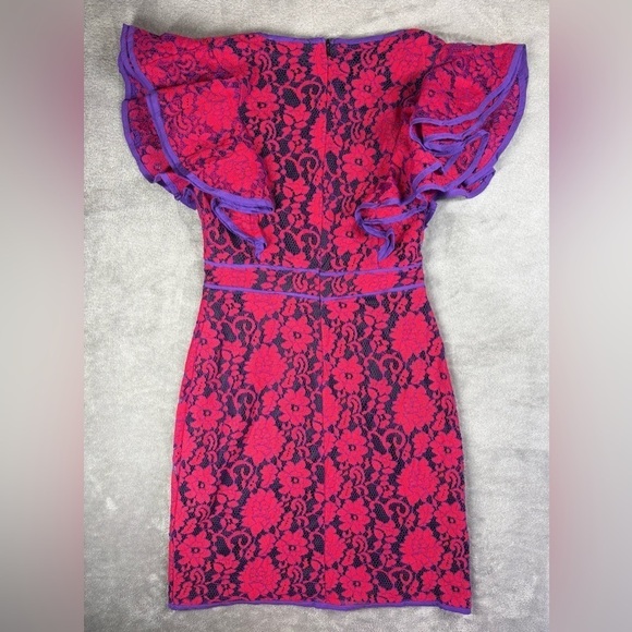 Lulus Dress Womens Extra Small Mini Under the Stars Lace NEW Party Sheath Ruffle - Picture 7 of 7